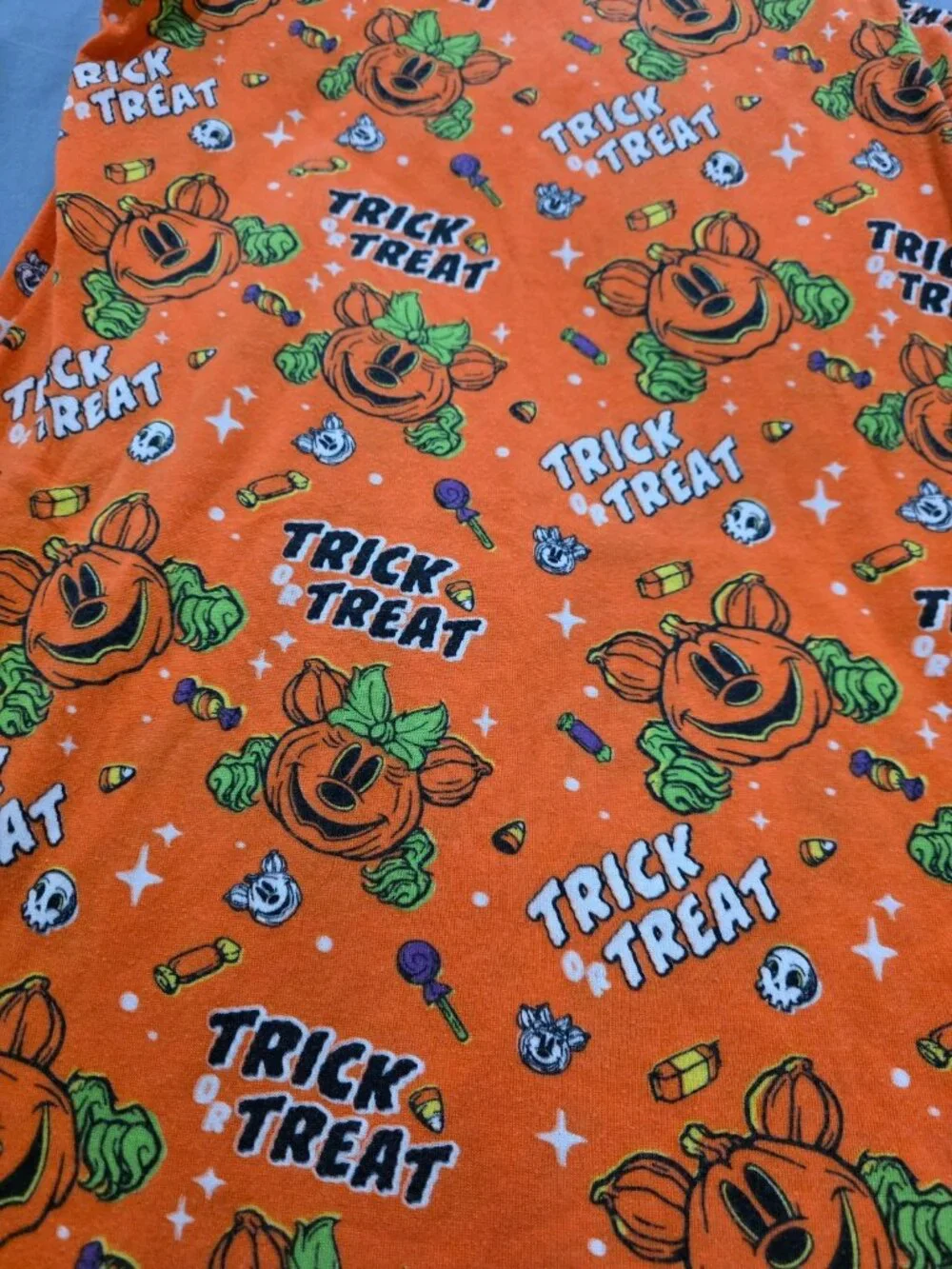 Disney Parks Girls sz 9/10 Halloween Trick or Treat Orange Pajama Gown